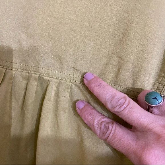 J. Jill Lime Green Button Down Long sleeve Loose Relaxed Fit Blouse LargeP - Picture 4 of 5